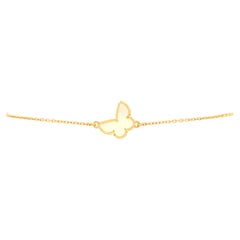 Van Cleef & Arpels Sweet Alhambra Butterfly Bracelet 18K Yellow Gold