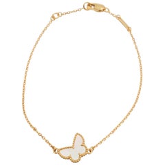 Van Cleef & Arpels 'Sweet Alhambra Butterfly' Gold and Mother of Pearl Bracelet