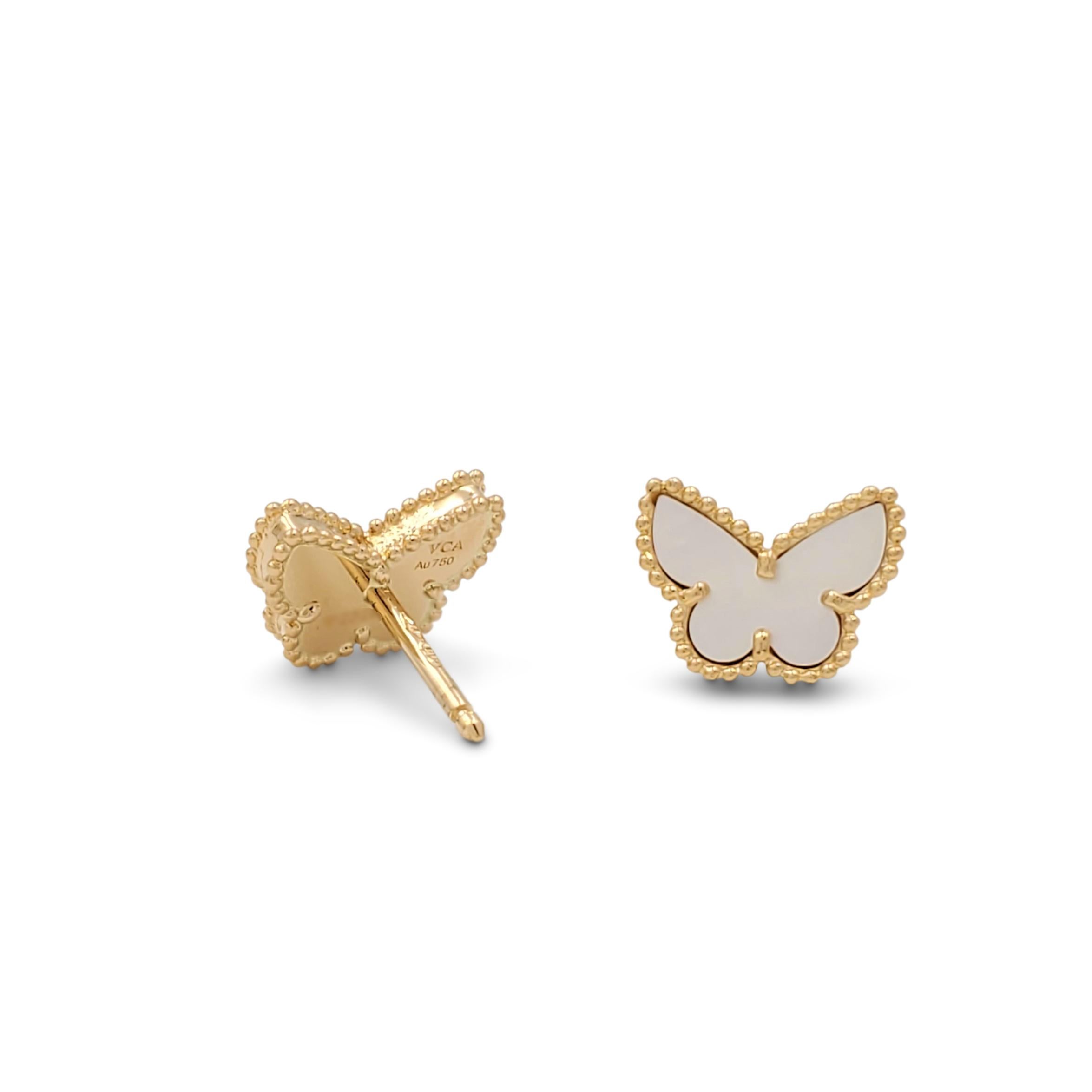 van cleef sweet alhambra butterfly earrings