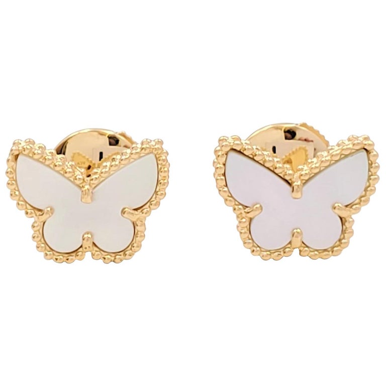 Van Cleef and Arpels 'Sweet Alhambra Butterfly' Gold and Mother of