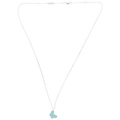 Van Cleef & Arpels Pendentif papillon Alhambra Sweet en or 18 carats et turquoise