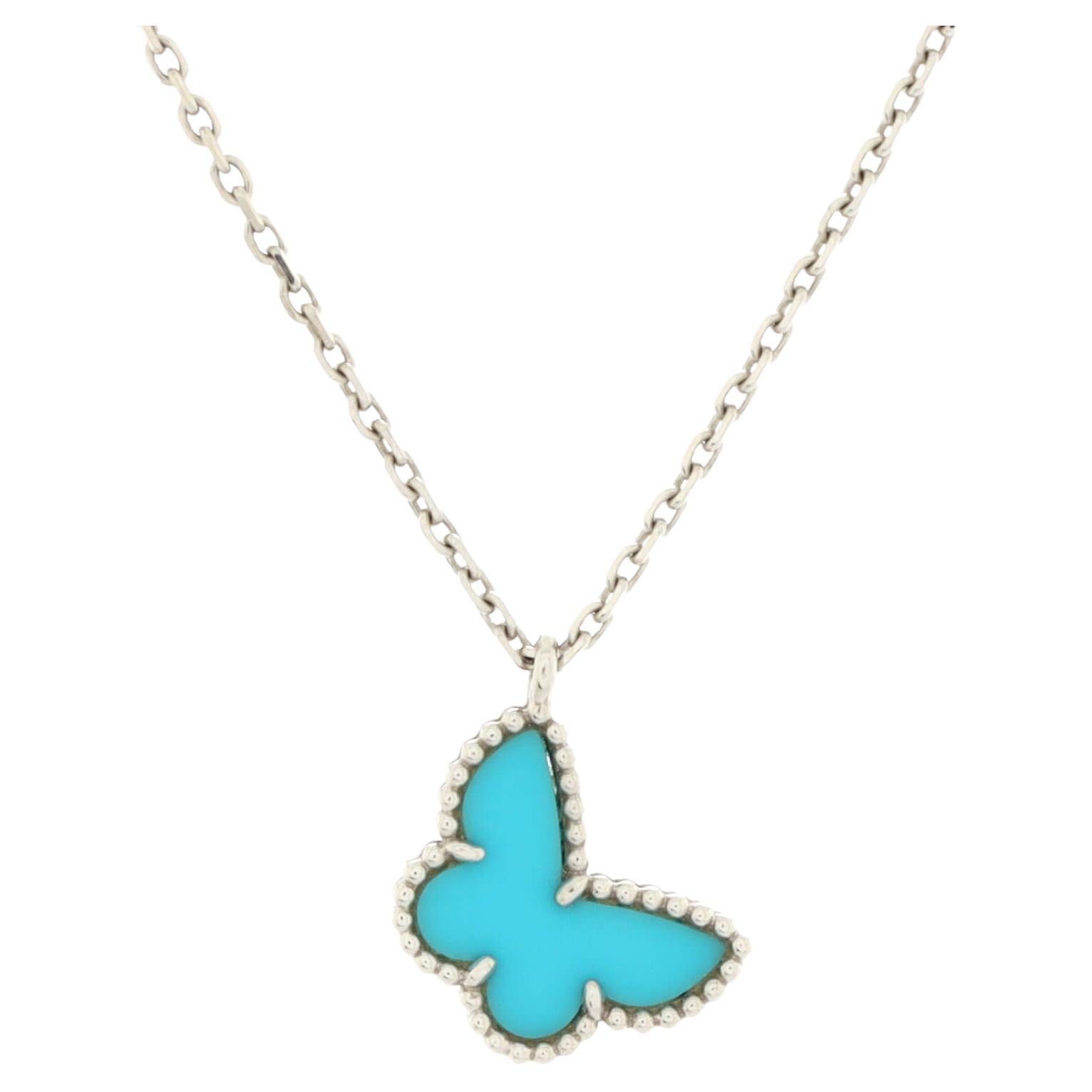 Van Cleef and Arpels Lucky Alhambra Butterfly Necklace at 1stDibs