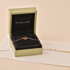Van Cleef & Arpels Sweet Alhambra Carnelian 18K Rose Gold Bracelet