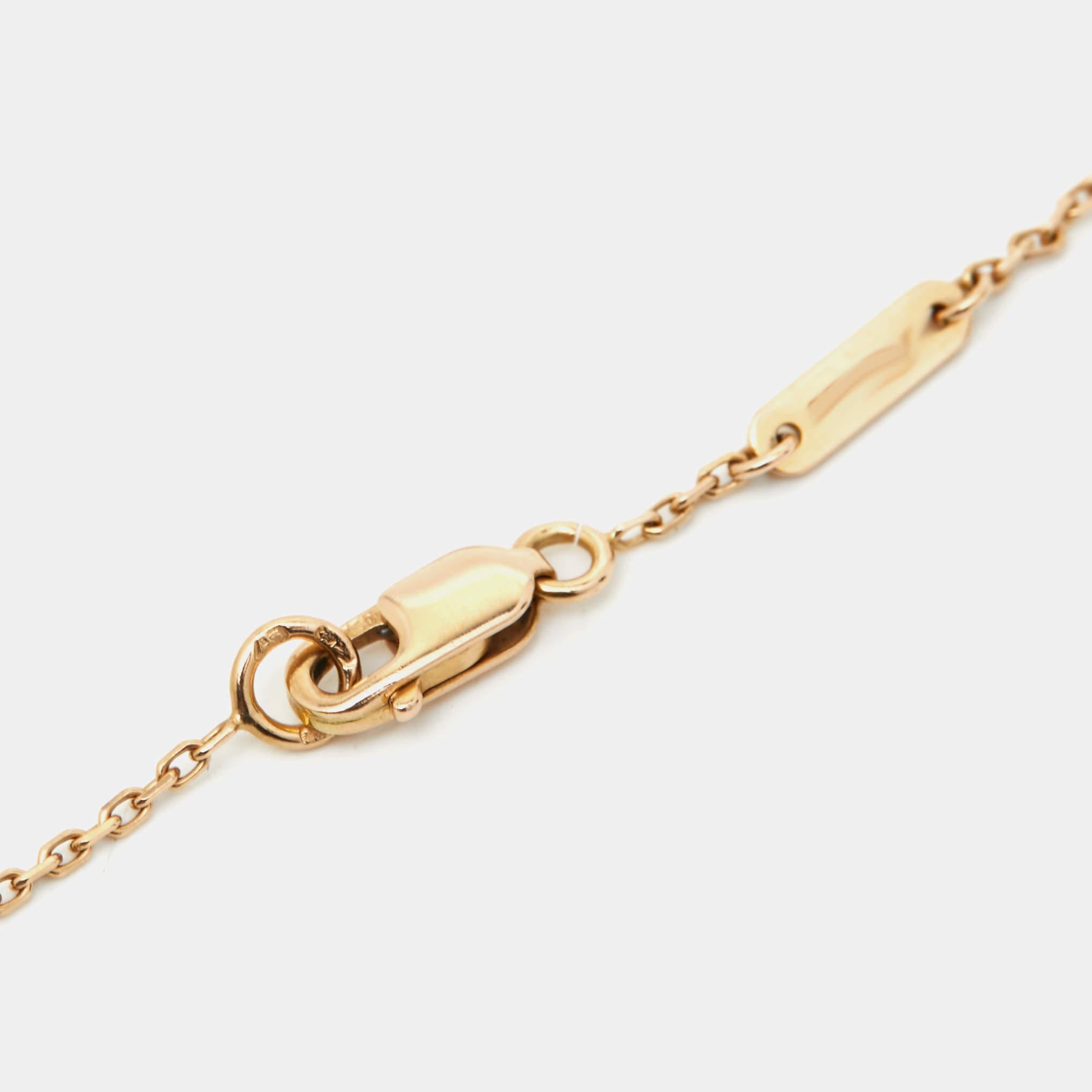 Contemporary Van Cleef & Arpels Sweet Alhambra Carnelian 18k Rose Gold Bracelet