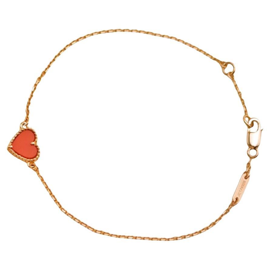 Van Cleef & Arpels Bracciale Dolce Alhambra in corniola oro rosa 18 carati