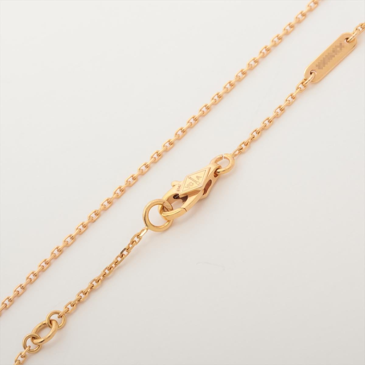 Women's Van Cleef & Arpels Sweet Alhambra Carnelian Necklace Gold For Sale