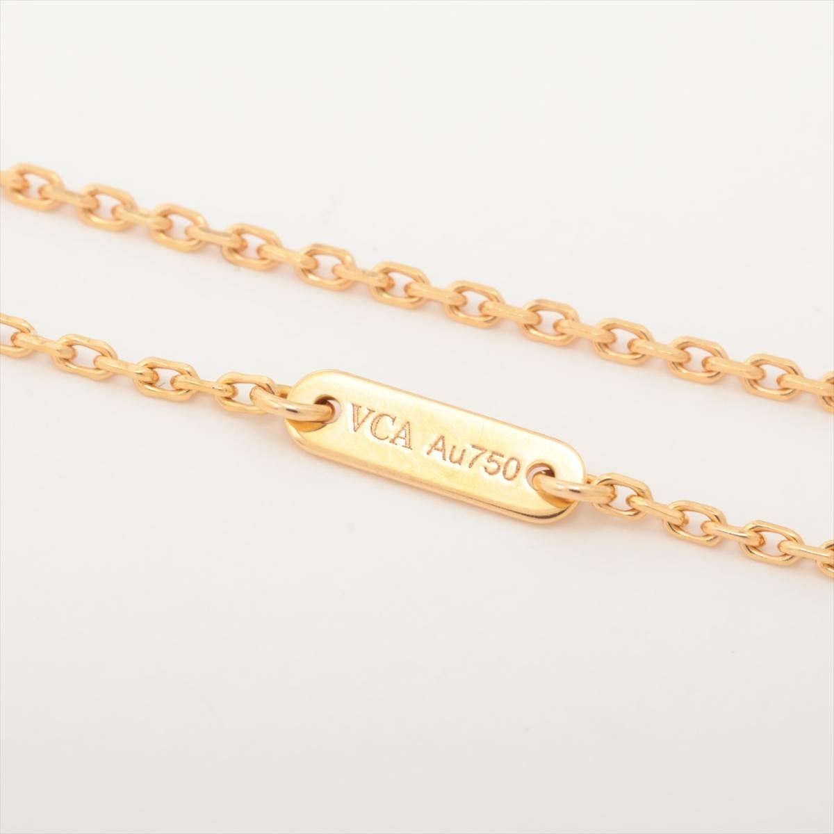 Van Cleef & Arpels Sweet Alhambra Carnelian Necklace Gold For Sale 1