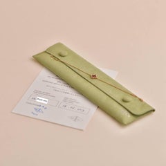 Van Cleef & Arpels Sweet Alhambra Carnelian Rose Gold Bracelet