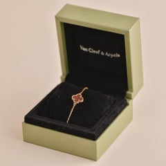 Van Cleef & Arpels Sweet Alhambra Carnelian Rose Gold Bracelet
