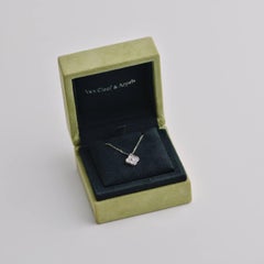 Van Cleef & Arpels Sweet Alhambra Diamond 18K White Gold Pendant Necklace