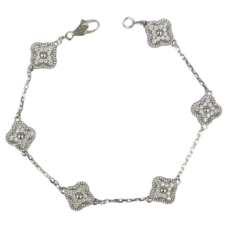 Van Cleef and Arpels Sweet Alhambra Diamond Pave Motifs White