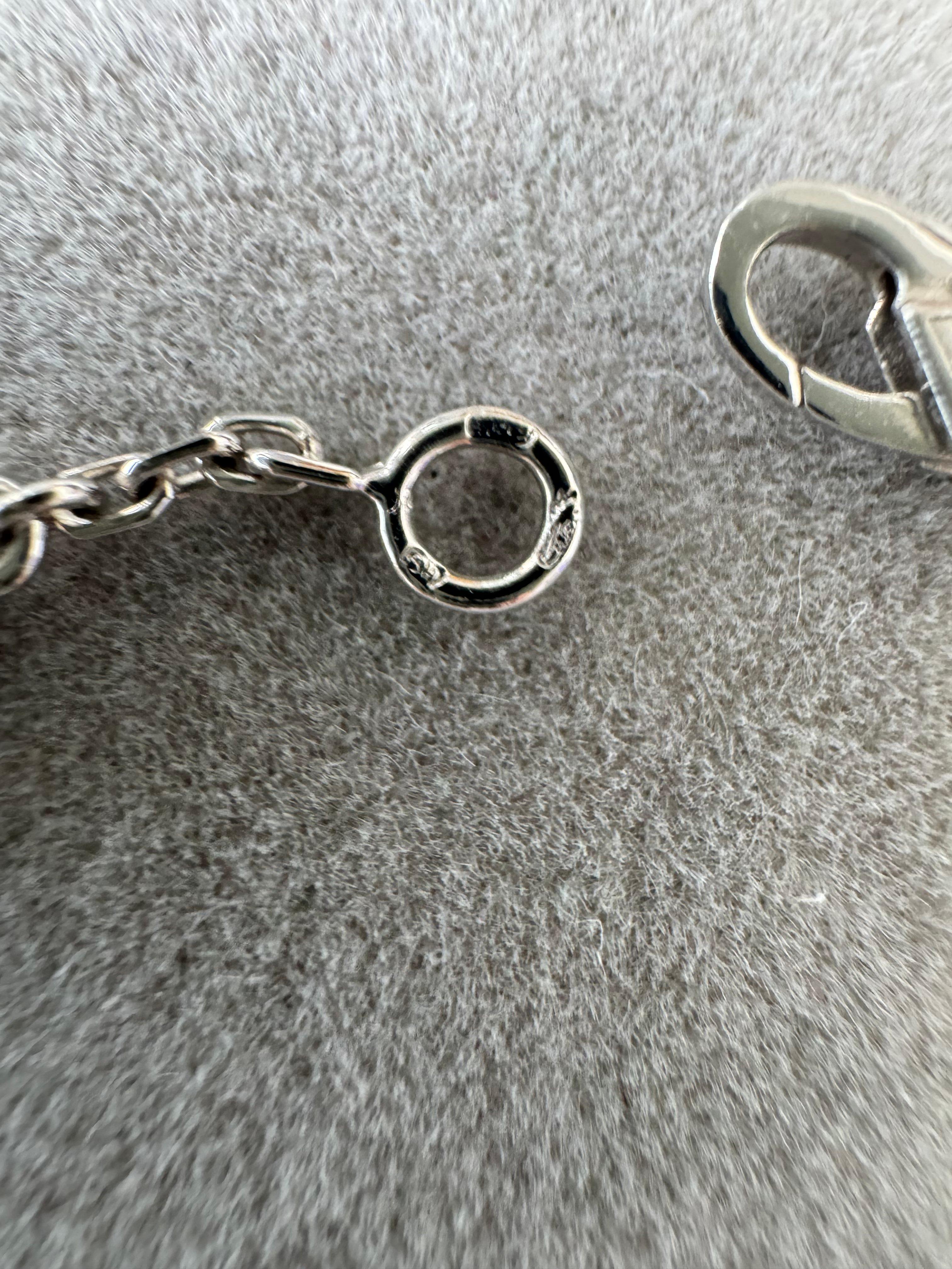 Van Cleef & Arpels Sweet Alhambra Diamonds 6 Motif 18K White Gold Chain Bracelet 6