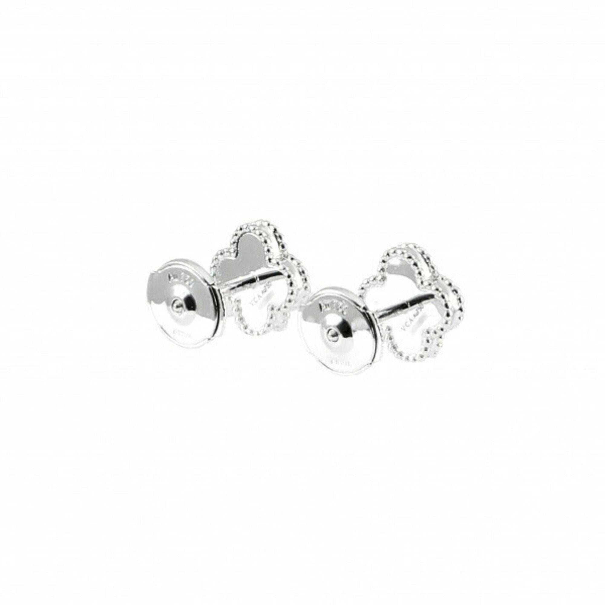 Van Cleef & Arpels Sweet Alhambra Earrings in 18K White Gold

Additional information:
Brand: Van Cleef & Arpels
Line: Sweet Alhambra
Material: White gold (18K)
Condition: Good
Condition details: The item has been used and has some minor