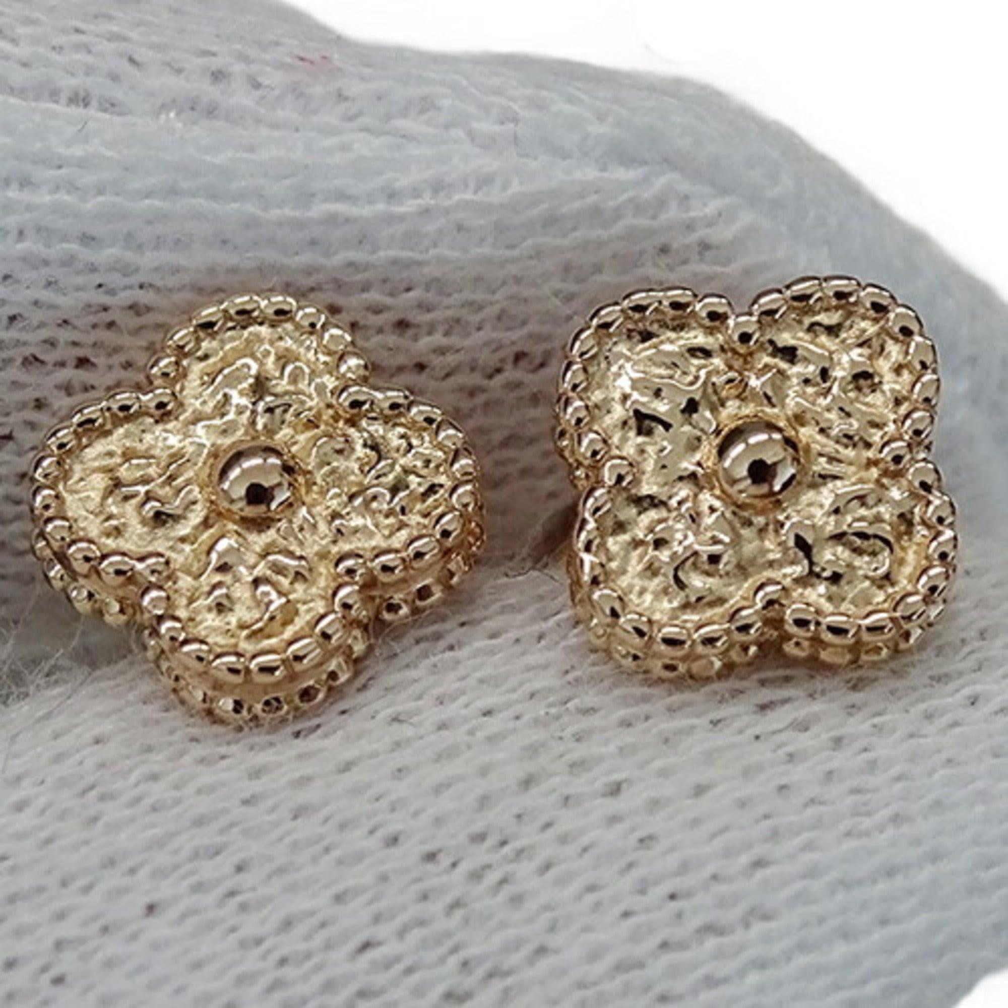 Women's Van Cleef & Arpels Sweet Alhambra Earrings in Pink Gold For Sale