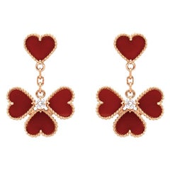 Van Cleef and Arpels Sweet Alhambra Effeuillage Earrings APN5PP00 For ...