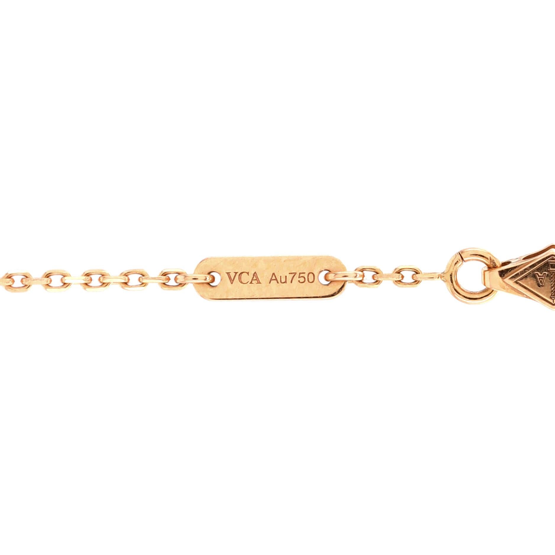 Van Cleef & Arpels Sweet Alhambra Heart Bracelet 18k Rose Gold with Carnelian 1