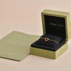 Van Cleef & Arpels Sweet Alhambra Heart Carnelian Rose Gold Bracelet