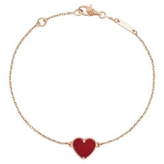 Van Cleef & Arpels Bracelet Sweet Alhambra Heart en or rose et cornaline