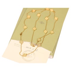 Van Cleef & Arpels Sweet Alhambra long necklace, 16 motifs Box & Papers