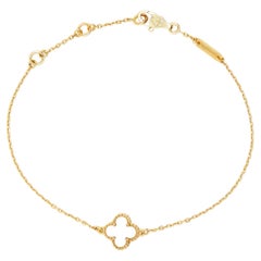 Van Cleef & Arpels Sweet Alhambra Mother of Pearl 18k Yellow Gold Bracelet