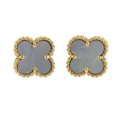 Van Cleef & Arpels Sweet Alhambra Mother-of-Pearl Gold Earrings