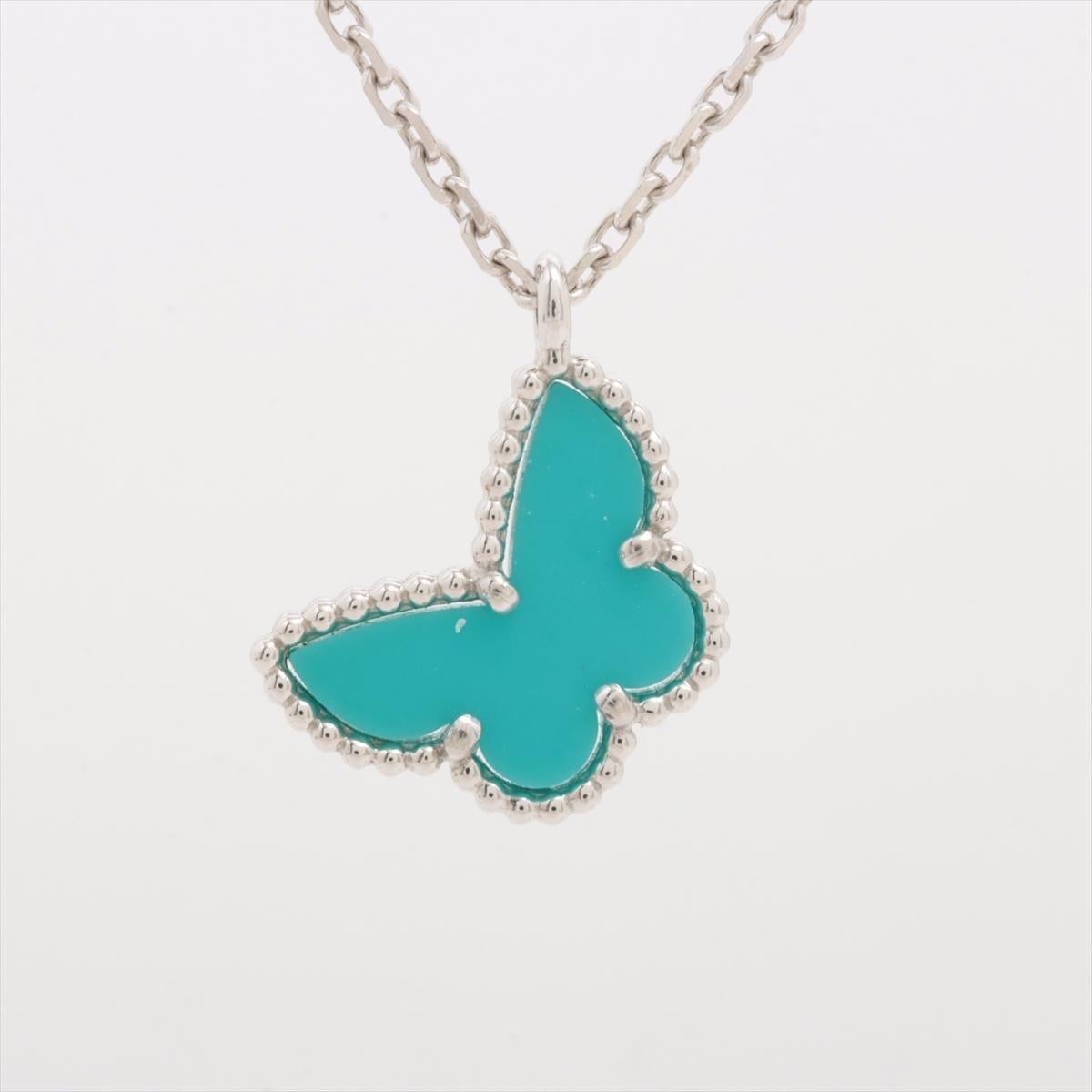 Current retail: $3,250

The Van Cleef & Arpels Sweet Alhambra Papillon Turquoise Necklace is a delicate and whimsical piece that exudes elegance. Featuring a charming butterfly motif, or 