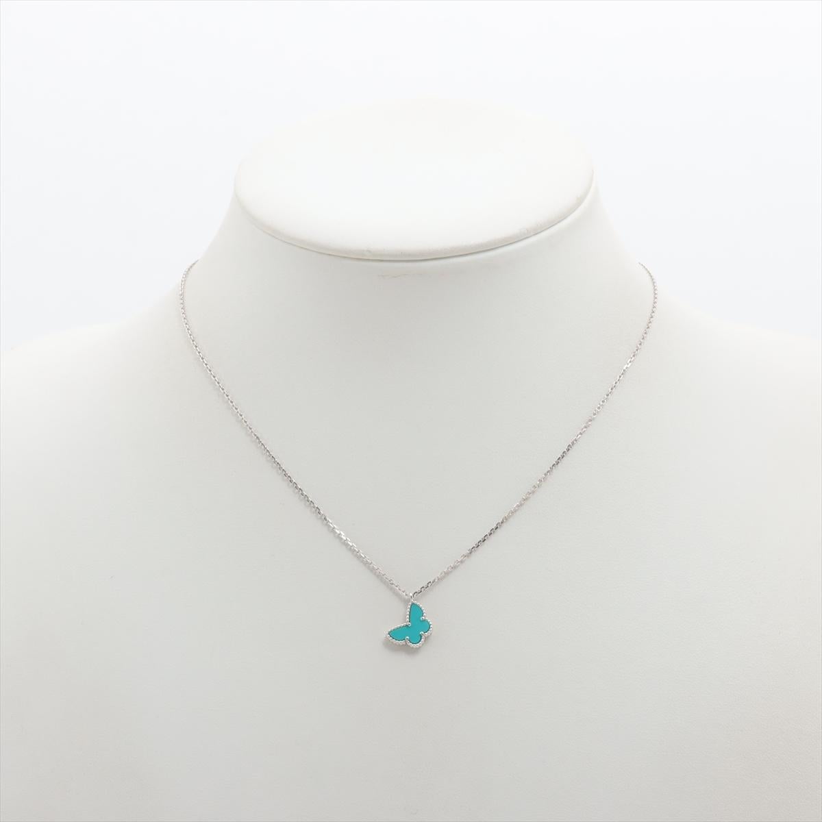 Van Cleef & Arpels Sweet Alhambra Papillon Turquoise Necklace 1