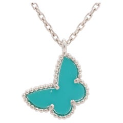 Van Cleef & Arpels Sweet Alhambra Papillon Turquoise Necklace