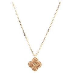 Van Cleef & Arpels Sweet Alhambra Pendant Necklace 18K Rose Gold