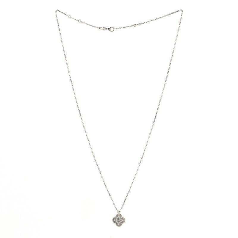 van cleef and arpels white gold alhambra necklace