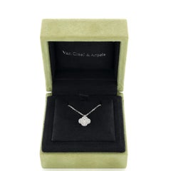 Van Cleef & Arpels Sweet Alhambra Pendant Necklace 18K White Gold with Diamonds
