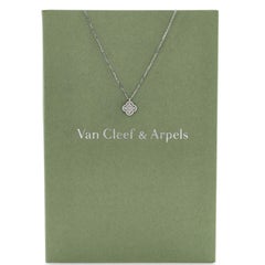 Van Cleef & Arpels Sweet Alhambra Pendant Necklace 18K White Gold with Diamonds