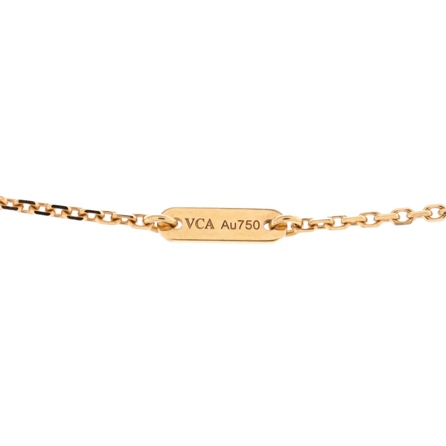 Women's Van Cleef & Arpels Sweet Alhambra Pendant Necklace 18K Yellow Gold