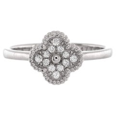 Van Cleef & Arpels Sweet Alhambra Ring 18K White Gold and Diamonds