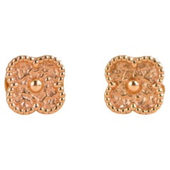 Van Cleef & Arpels Boucles d'oreilles Sweet Alhambra en or rose