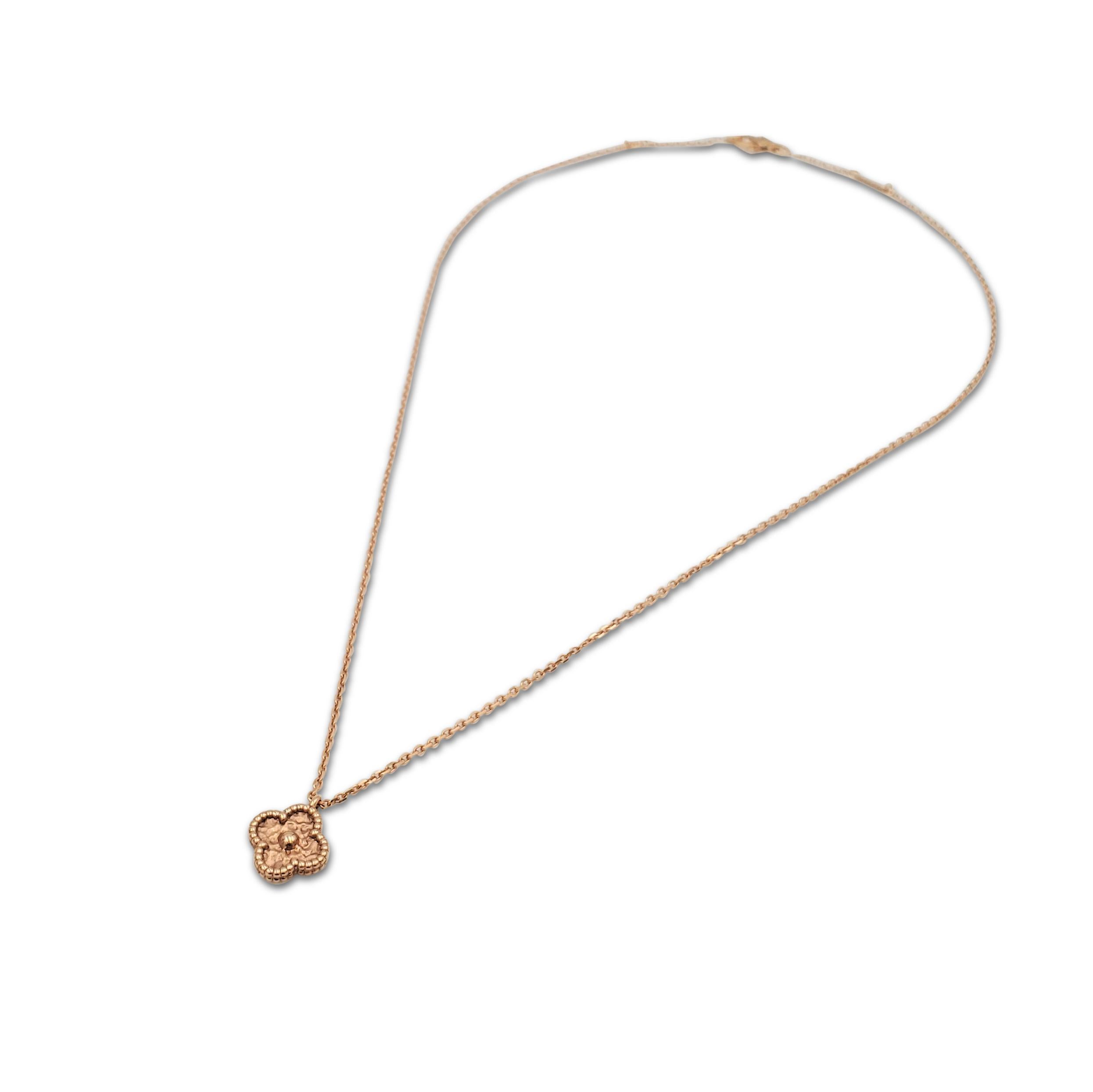 sweet alhambra rose gold necklace