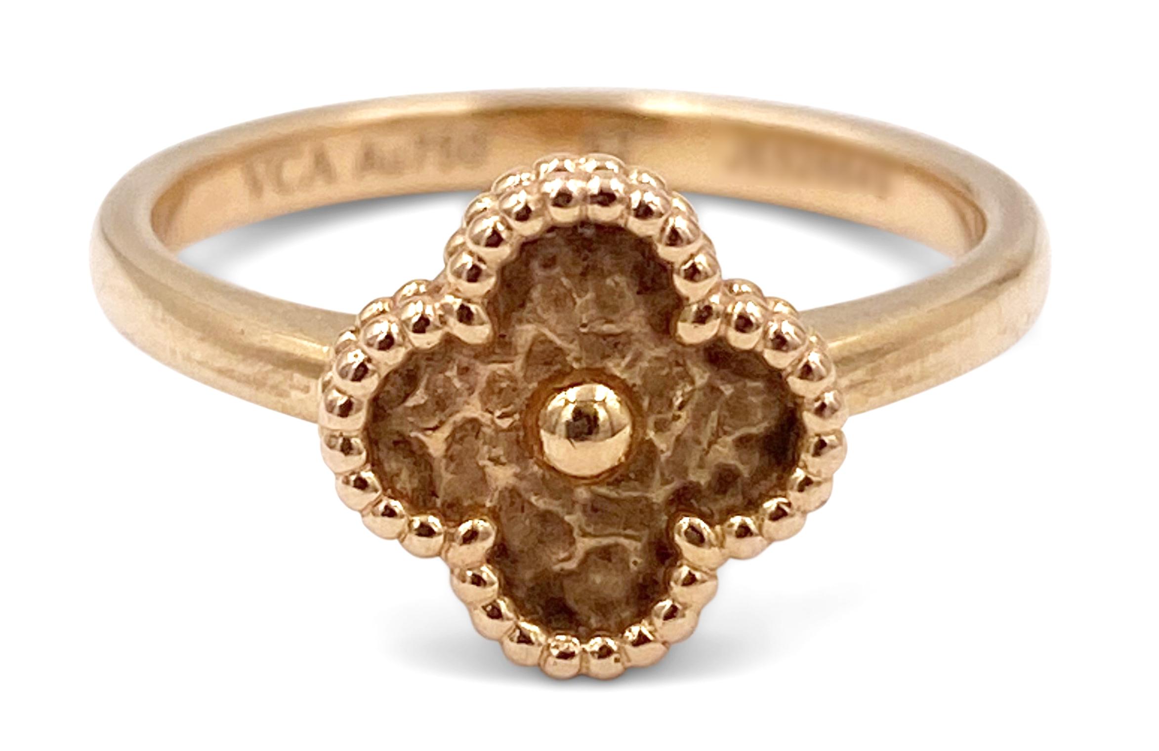 van cleef rose gold ring