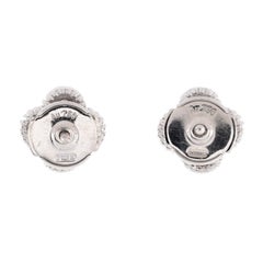 Van Cleef & Arpels Sweet Alhambra Stud Earrings 18k White Gold and Diamonds