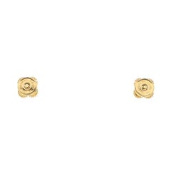Van Cleef & Arpels Sweet Alhambra Stud Earrings 18K Yellow Gold and Onyx