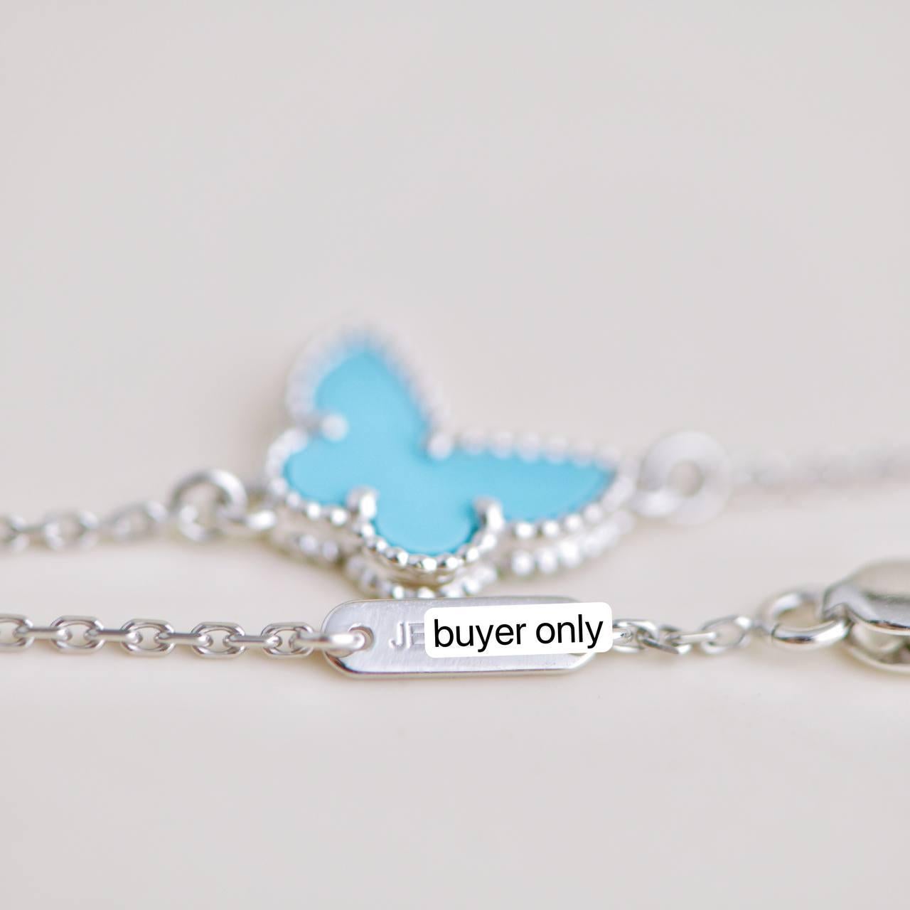 Van Cleef & Arpels Sweet Alhambra Turquoise 18k White Gold Bracelet 2
