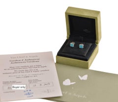 Van Cleef & Arpels Sweet Alhambra Turquoise 18K White Gold Earstuds