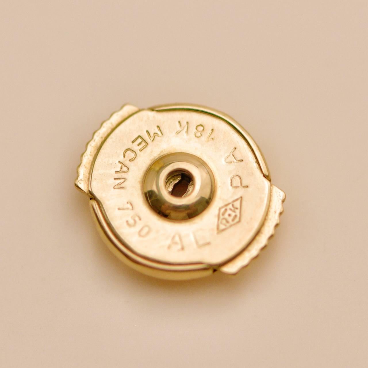 Van Cleef & Arpels Sweet Alhambra Turquoise 18K Yellow Gold Earrings 3