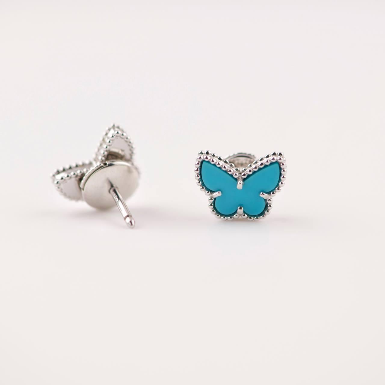 van cleef blue butterfly earrings