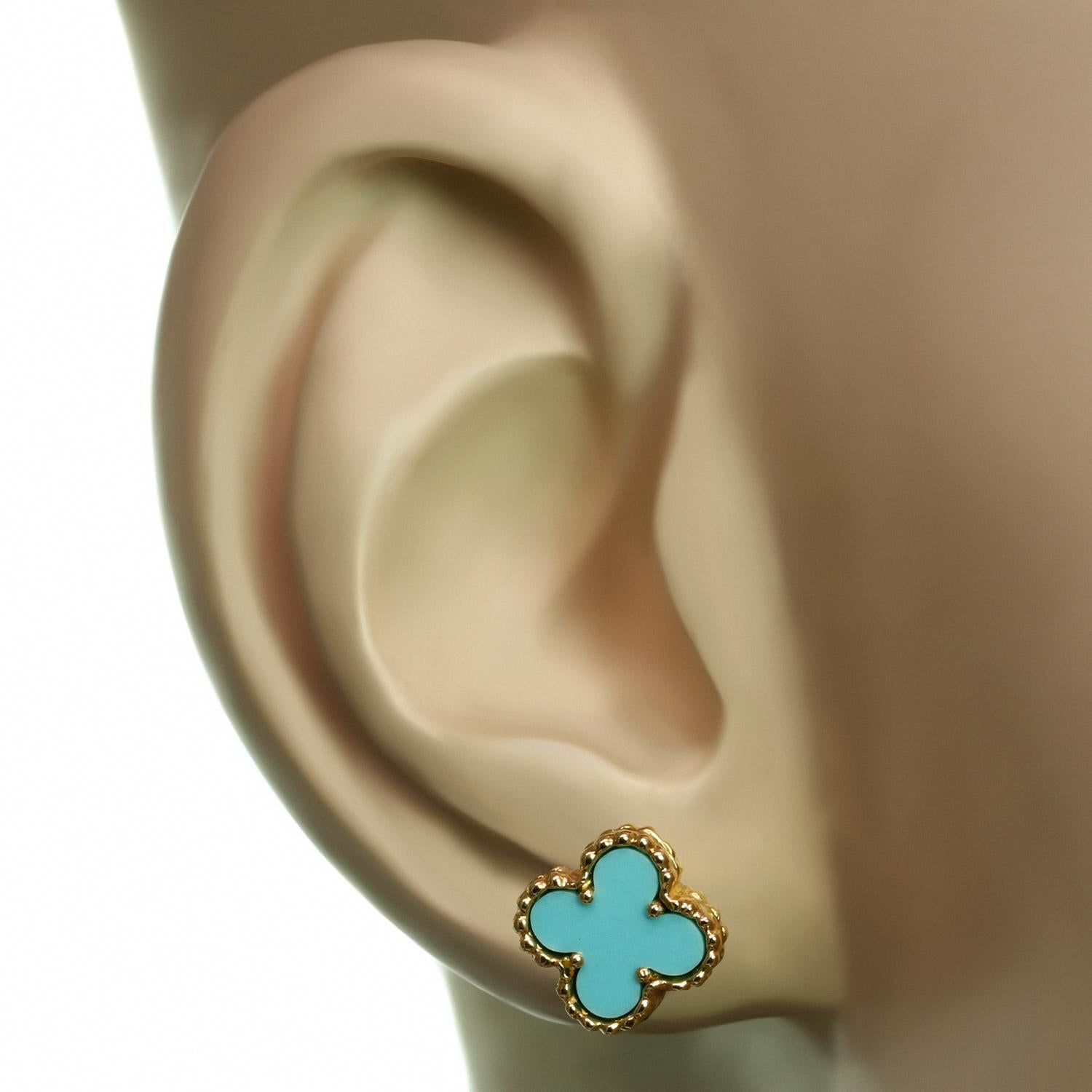 turquoise van cleef earrings