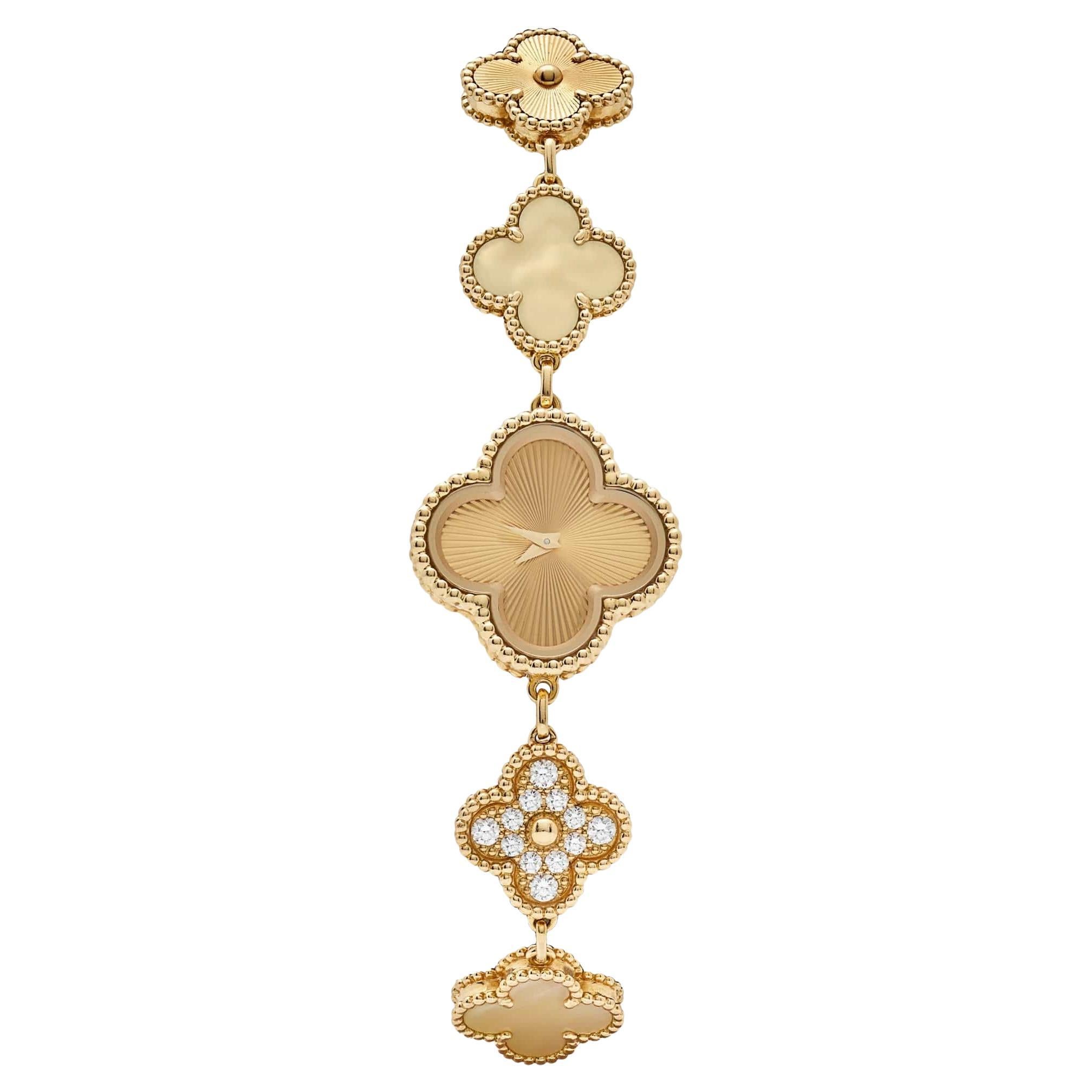 Van Cleef & Arpels Sweet Alhambra VCARO8WW00 Montre en nacre et diamants 2023