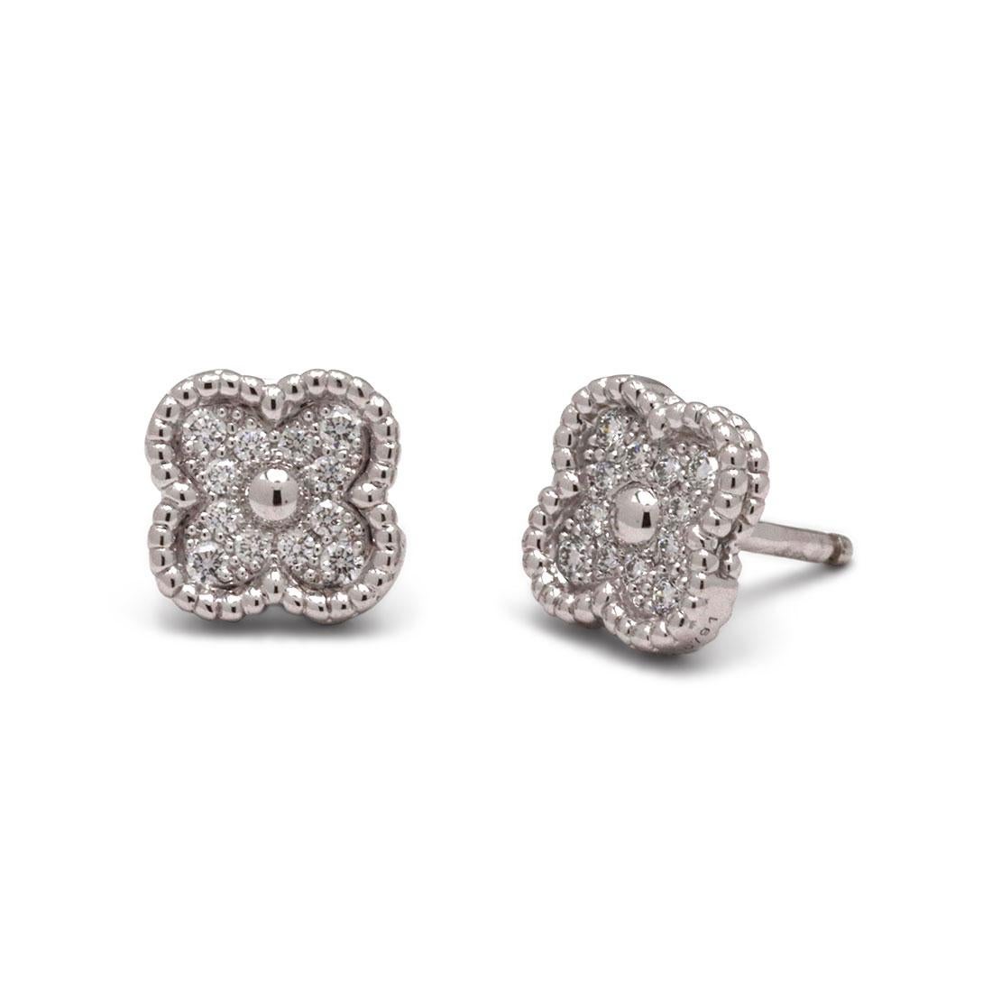 sweet alhambra diamond earrings