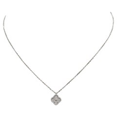 Van Cleef & Arpels Sweet Alhambra White Gold Diamond Pendant