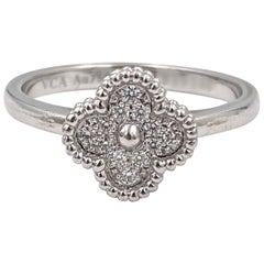 Van Cleef 
Arpels 
Sweet Alhambra
 White Gold Diamond Ring