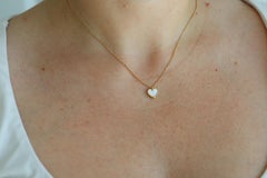 Van Cleef Arpels Sweet Heart Alhambra Necklace Genuine VCA 18k Shell Pendant