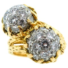 Van Cleef & Arpels Textured Diamond Bypass Ring